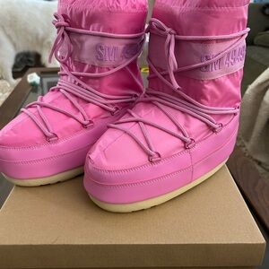 Steve Madden MAV Pink Women's Snow Boots Faux fur lining